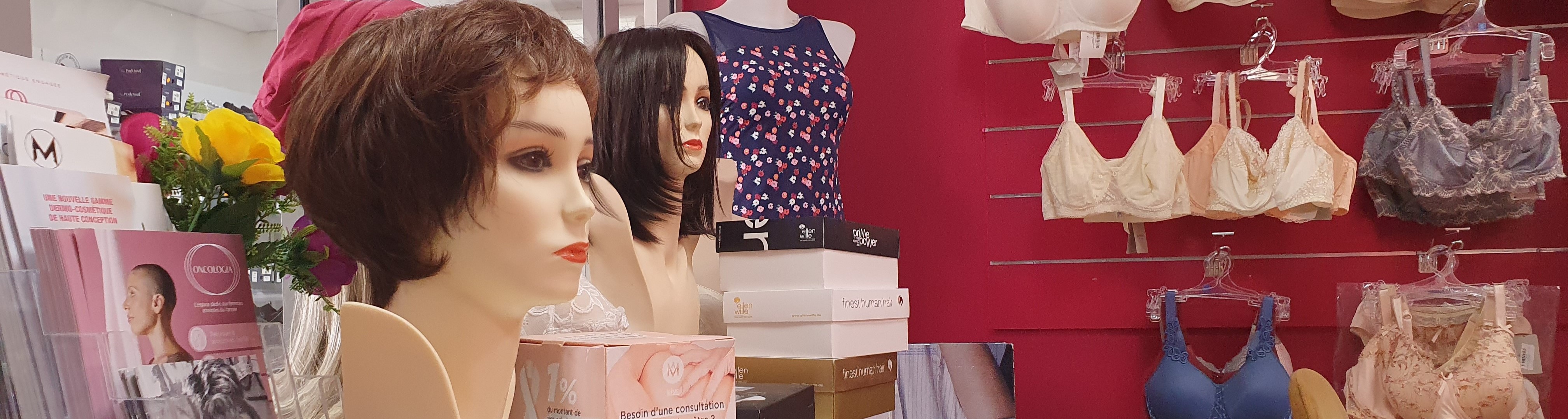 Magasin de perruque naturelle et synthétique Marseille, prothèse mammaire, maillot pour prothèse et lingerie